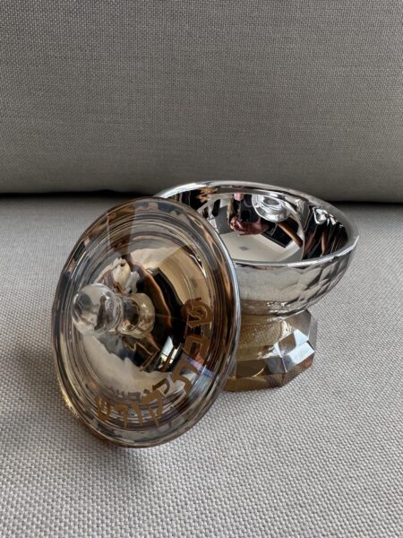 מלחיה מקריסטל מהודרת גוון רוז גולד