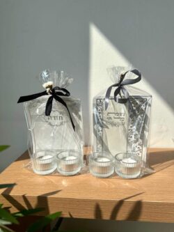 ⁦מארז ברכון + 2 פמוטים עגולים⁩ – תמונה ⁦5⁩