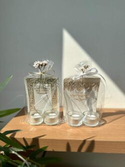 ⁦מארז ברכון + 2 פמוטים עגולים⁩ – תמונה ⁦4⁩