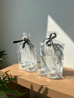 ⁦מארז ברכון + 2 פמוטים עגולים⁩ – תמונה ⁦2⁩