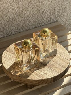 זוג מלחיות קריסטל - זהב