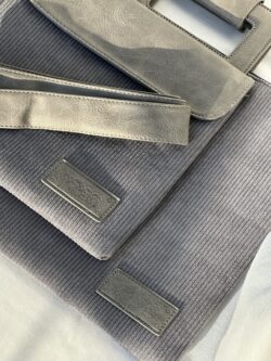 ⁦סט טלית ותפילין קורדרוי אפור⁩ – תמונה ⁦2⁩