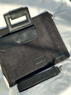 ⁦סט טלית ותפילין קורדרוי שחור⁩ – תמונה ⁦2⁩