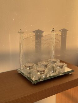 פמוטי קריסטל עם ברכה