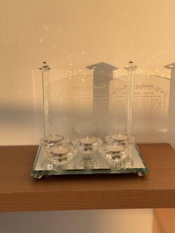 ⁦פמוטי קריסטל עם ברכה⁩ – תמונה ⁦2⁩