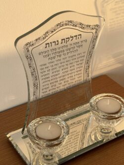 ⁦פמוטי קריסטל עם הדלקת נרות⁩ – תמונה ⁦2⁩