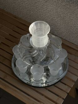 מחלק יין קריסטל + 8 כוסיות