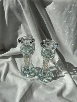 ⁦זוג פמוטי קריסטל "ירושלים"⁩ – תמונה ⁦2⁩