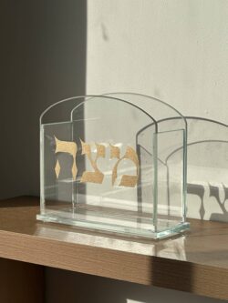 כלי למצה מזכוכית - שקוף