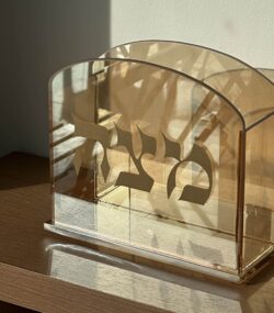 כלי למצה מזכוכית - רוז גולד