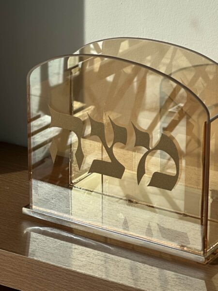 כלי למצה מזכוכית - רוז גולד