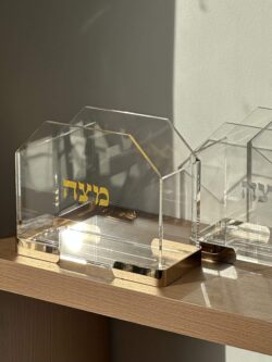 ⁦כלי למצה מסגרת זהב - פתוח⁩ – תמונה ⁦2⁩