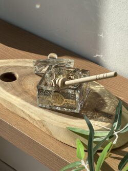 כלי מהודר לדבש מקריסטל