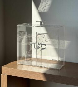 כלי למצה אותיות בולטות - כסף