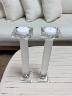 ⁦זוג פמוטי קריסטל גבוהים⁩ – תמונה ⁦3⁩