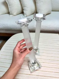 זוג פמוטי קריסטל גבוהים