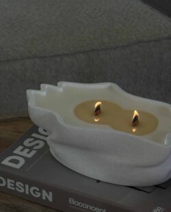 ⁦נר סירה - לבן⁩ – תמונה ⁦2⁩