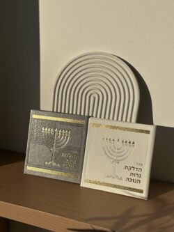 סדר הדלקת נרות חנוכה דמוי עור