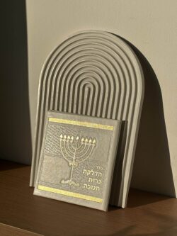 ⁦סדר הדלקת נרות חנוכה דמוי עור⁩ – תמונה ⁦3⁩