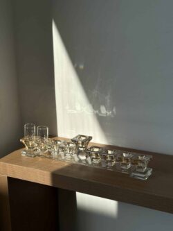 חנוכיית קריסטל גוון רוז גולד