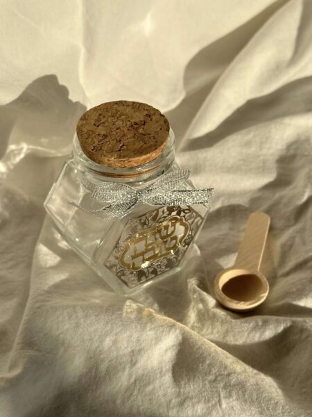 כלי לדבש מזכוכית דגם רימון