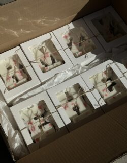 ⁦נר אות עם פרחים - קופסא מהודרת⁩ – תמונה ⁦5⁩