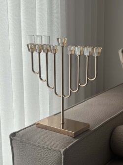 חנוכייה מהודרת דגם קנים מקריסטל