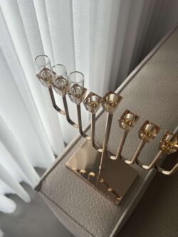 ⁦חנוכייה מהודרת דגם קנים מקריסטל⁩ – תמונה ⁦3⁩