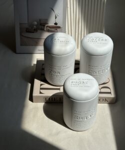 סט קפה, תה, סוכר דגם קפסולה - לבן