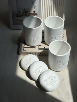 ⁦סט קפה, תה, סוכר דגם קפסולה - לבן⁩ – תמונה ⁦3⁩