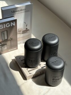 ⁦סט קפה, תה, סוכר דגם קפסולה - שחור⁩ – תמונה ⁦2⁩