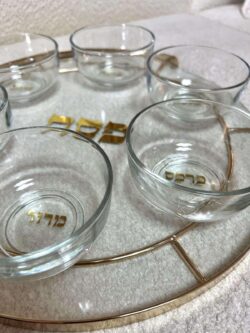 ⁦קערת פסח מסגרת זהב⁩ – תמונה ⁦3⁩