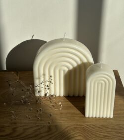 ⁦סט נרות קשת לבן⁩ – תמונה ⁦2⁩