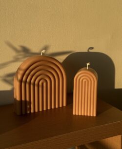 ⁦סט נרות קשת מוקה⁩ – תמונה ⁦3⁩
